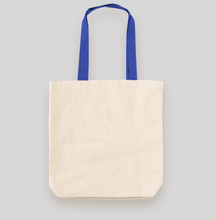Load image into Gallery viewer, Cream Tote Bag - Electric Blue

